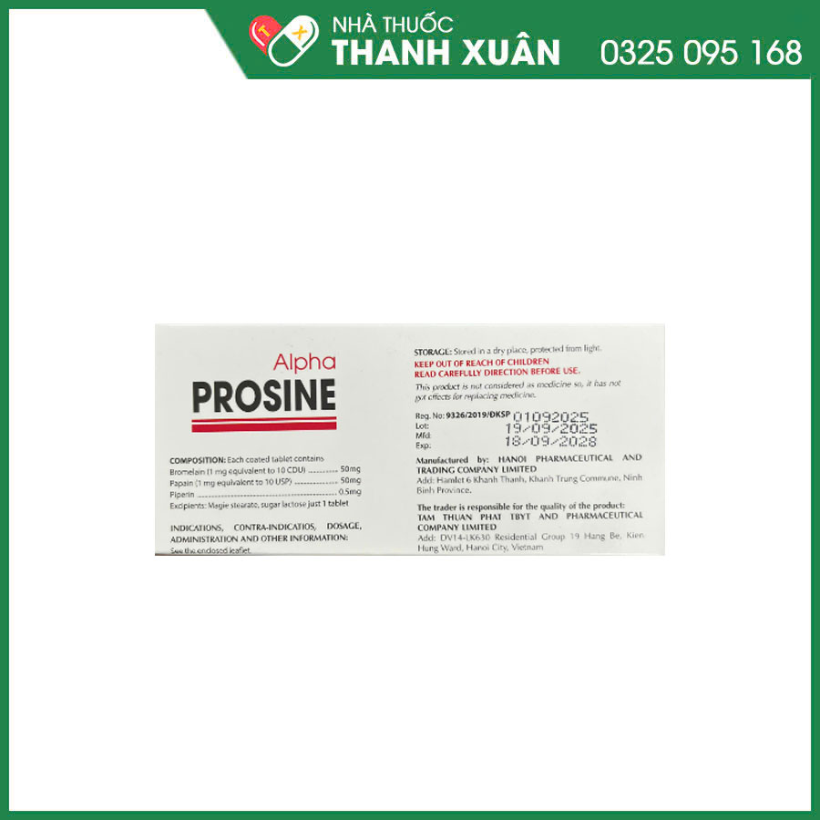 Alpha Prosine hỗ trợ giảm tình trạng viêm họng, đau họng và hỗ trợ sức khỏe đường hô hấp